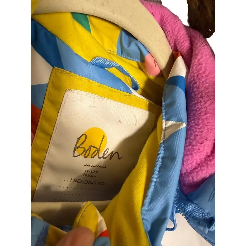 Boden All-Weather Star Pattern Waterproof Ski Jacket Girl’s Sz. 11-12Y